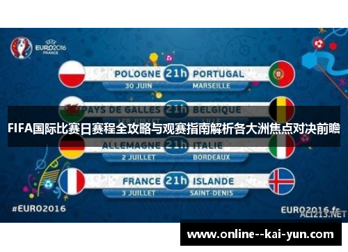 FIFA国际比赛日赛程全攻略与观赛指南解析各大洲焦点对决前瞻